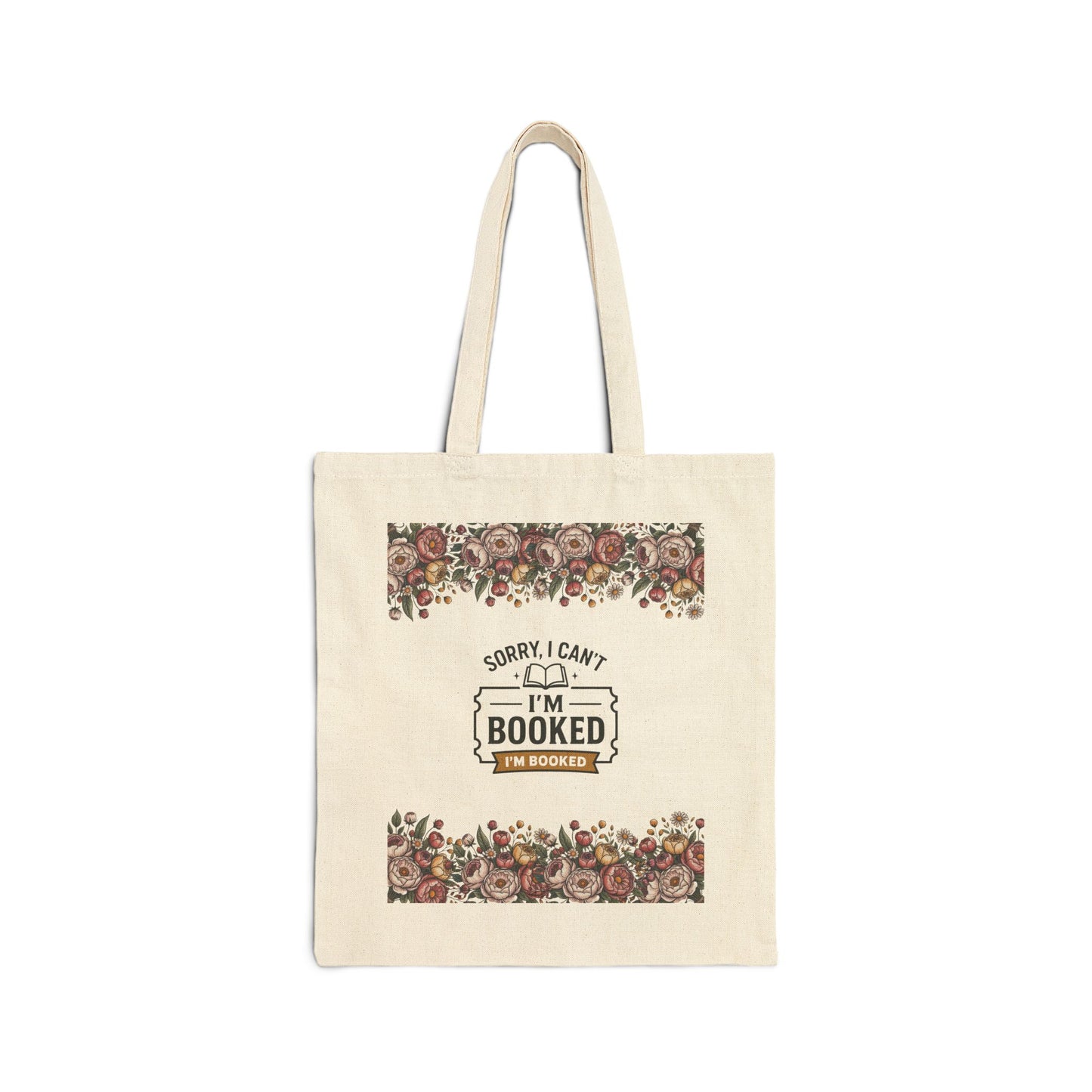 I’m Booked Floral Tote Bag