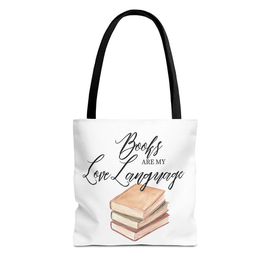 Books Are My Love Language Tote Bag